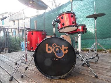 batteria Bat Drums Bop set con cassa 18 completa di aste piatti sgabello