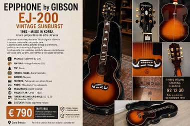 Epiphone Gibson EJ-200 Vintage Sunburst