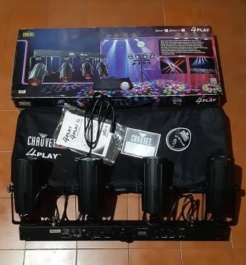Effetto luce led dj discoteca karaoke casse subwoofer audio mixer microfono