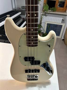 Fender Mustang Bass PJ Olympic White RW