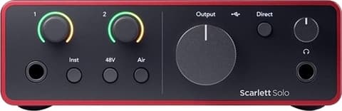 Interface de áudio Focusrite Scarlett Solo 4ª geração (USB), A