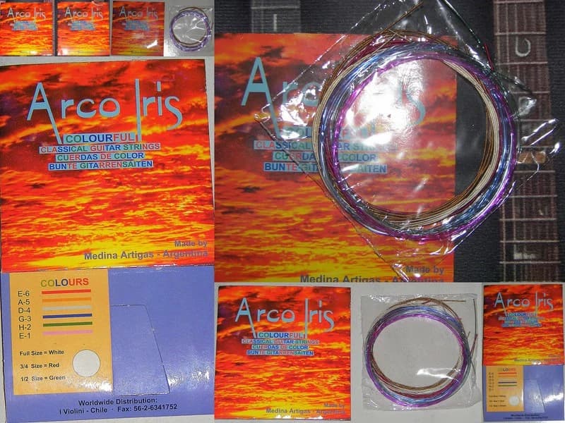 NEU*OVP Gitarrensaiten Medina Artigas Arco Iris - bunte Nylonsaiten aus Argentinien Konzertgitarre