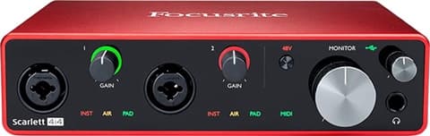 Focusrite Scarlett 4i4 (3rd Gen), 4 In 4 Out Audio Interface, A