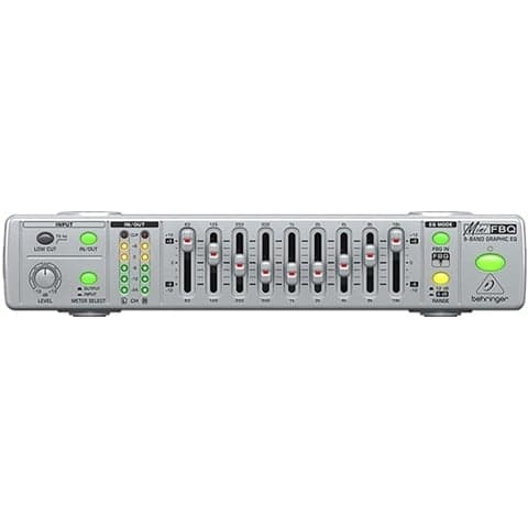 Behringer FBQ800 MiniFBQ Ultra Compact 9 Band Graphic Equalizer, B