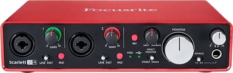 Focusrite Scarlett 2i4 (2nd Gen), 2 In 4 Out Audio Interface, C