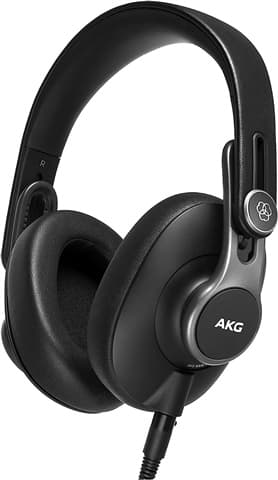 AKG K371 Closed Back Foldable Studio Over-Ear Headphones - Black, A