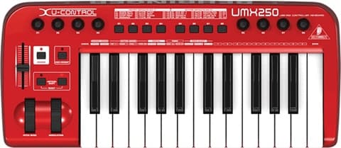 Behringer UMX250 U-Control 25-Key USB/MIDI Controller Keyboard, B