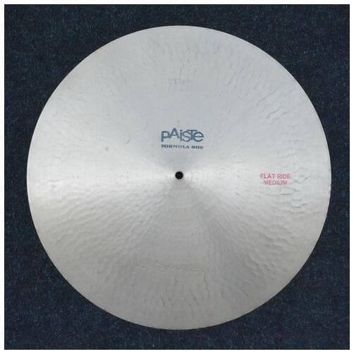Paiste 20" 602 Flat Ride - Black / Red Print Pre Serial 70's 2285g Ride Cymbal