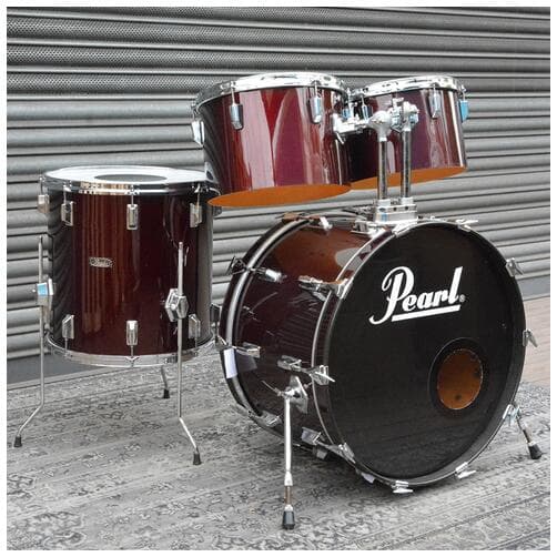 Rare Pearl Fiberglass MIJ Mid 1970s -12,13,16,22 shell pack in Wine Red