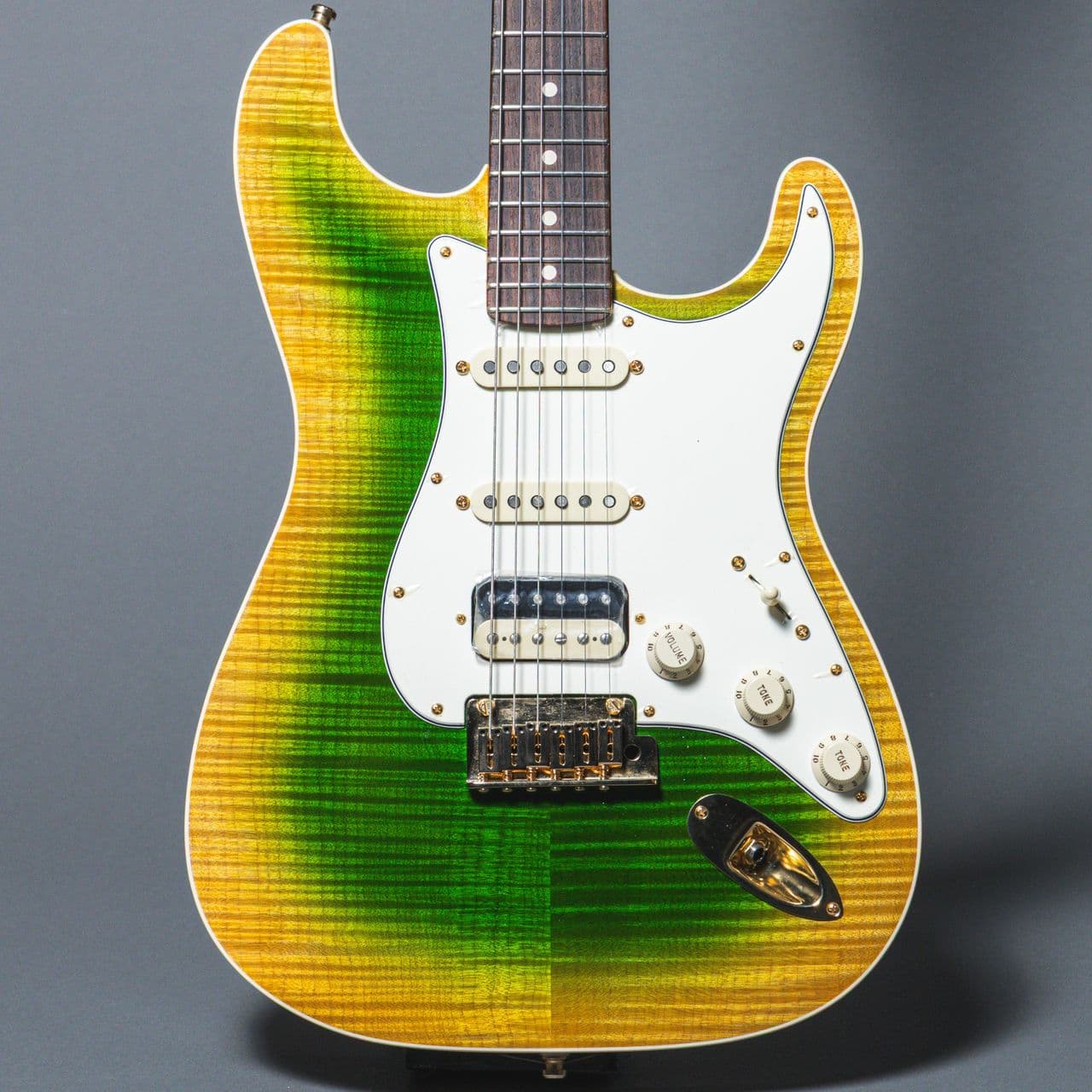 Fender Custom Shop Slab Body Double Bound Stratocaster 2015, Green Burst