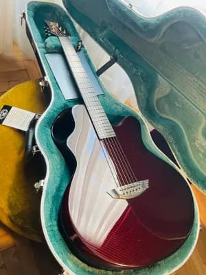 Emerald X30 Carbon Jumbo Westerngitarre rot