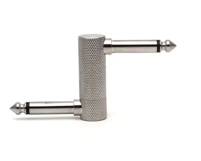 Guitar Effects Pedal Connector 6.35mm 1/4" Guitar Effect Pedal Couplers, Male to Male Plug Adaptor for Guitar Pedalboard silver Edition