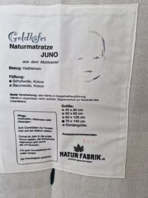 Gitterbett Matratze Naturfabrik