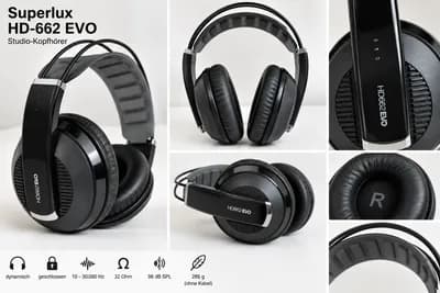 Superlux HD-662 Evo Studio-Kopfhörer - guter Zustand