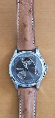 Herrenuhr Hamilton Jazzmaster H32565585 Automatik Open Heart neu