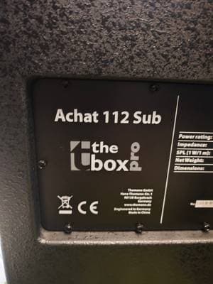 The Box Pro Achat 112 Sub(2 Stück)/ passiv Pa Subwoofer/ fabriksneu unter Thomann Garantie 03 2029! Vereins-Abverkauf!