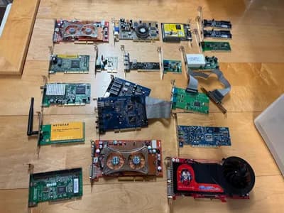 PC-Karten Konvolut (Grafik-, Sound-, Netzwerkkarten etc.)