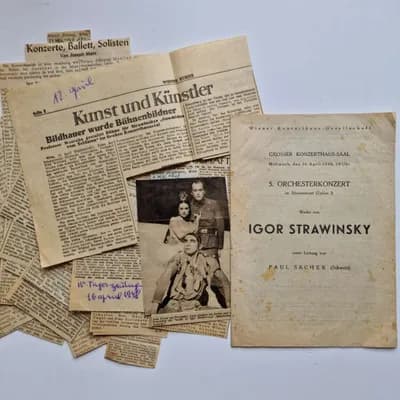 Konvolut Programm 1948 Konzerthaus Die Geschichte vom Soldaten