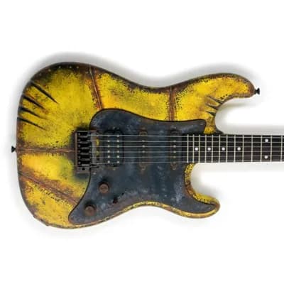 E-Gitarre Rusty Relic Strat Stratocaster Unikat Custom Shop Gelb