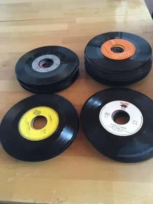 Single Schallplatten 7" ohne Cover aus Jukebox