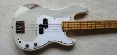 LORENZ Precision Bass mit Telecaster Neck | Made in Austria | 60s Relic Cream over darkened Swamp-Ash Wood | Mit handgewickeltem Lorenz Pickup | Leicht 3,6 kg | NEU 35% unter Normalpreis