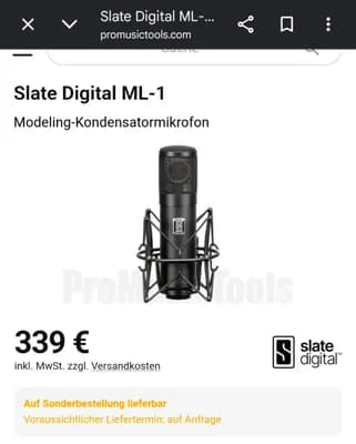 Slate Digital ML1 Mikrofon + VMS One Preamp