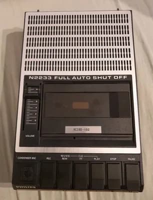 Komplett servicierter Philips N2233 Kassettenrecorder