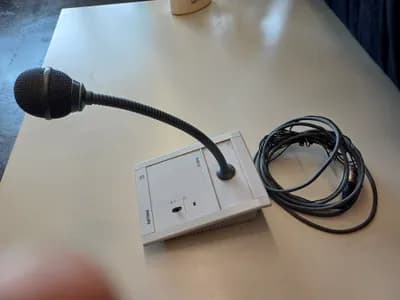 PHILIPS TISCHMIKROPHON / TISCHMIKROFON oder SPRECHSTELLE LBB9517-10-SQ20 SCHWANENHALS MIKROPHON MIT GONG FÜR PODCAST SPRECHER ODER DURCHSAGEN IN GEBÄUDEN
