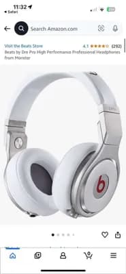 Beats by Dre Pro Over-Ear Kopfhörer Weiß inkl. Tasche & USB-C Adapter
