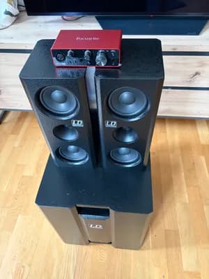 LD Systems Dave 8 XS Set mit 2 Ständer und Focusrite Interface