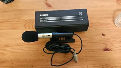 Philips SBC 3040 Kondensatormikrofon - Originalbox - Vintage