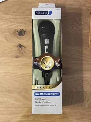 (verkauft) Mikrophon Mikrofone vivanco Neu / KARAOKE DYNAMIC MICROPHONE On/ Off switch Ein-/ Aus-Schalter