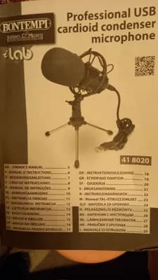 Bontempi i-lab Professionelles USB-Kondensatormikrofon (Nierencharakteristik) - Modell 41 8020