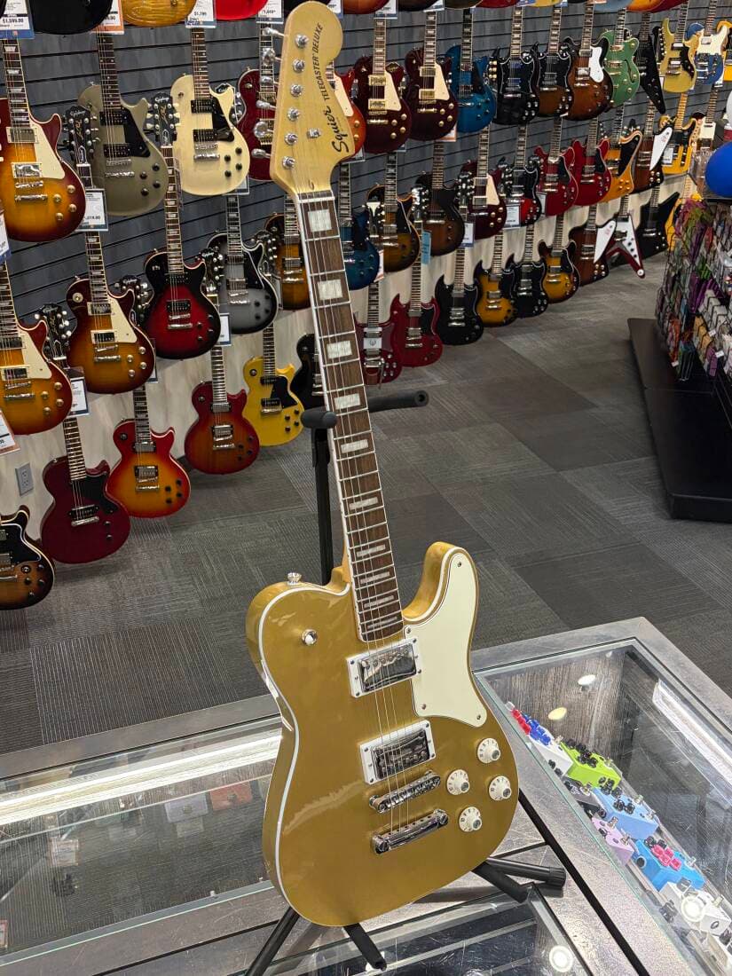 Squier Limited Edition Paranormal Troublemaker Telecaster Deluxe, Laurel Fingerboard - Aztec Gold