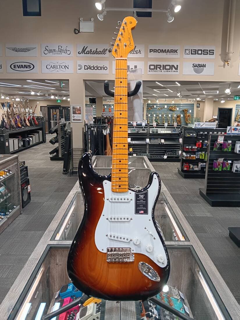 Fender - 70th Anniversary American Vintage II 1954 Stratocaster, Maple Fingerboard with Case - 2-Color Sunburst