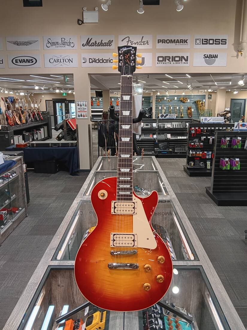 Gibson - Les Paul Standard 50s Double Trouble Electric Guitar with Hardshell Case - Vintage Cherry Sunburst