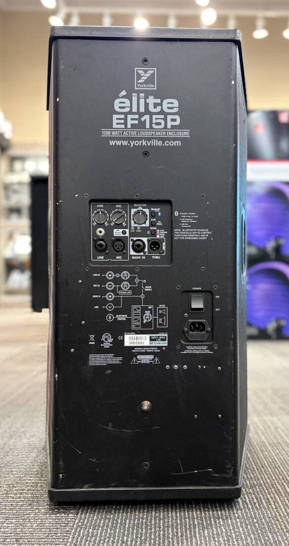 Yorkville Sound - Elite 1200 Watt Program 15-Inch+Horn Active PA Cabinet