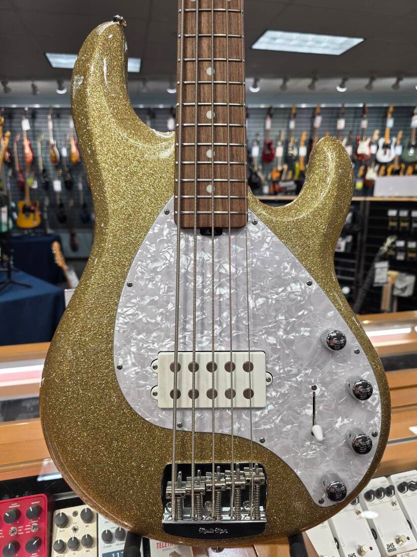 Ernie Ball Music Man - StingRay5 Special 5 H 5-String Electric Bass with Case - Genius Gold