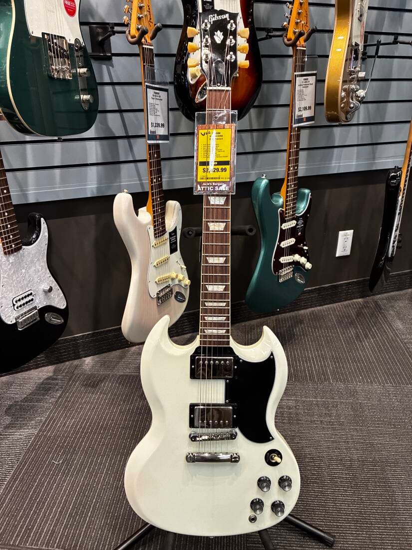 Gibson - SG Standard '61 Stopbar w/Hardshell Case - Classic White
