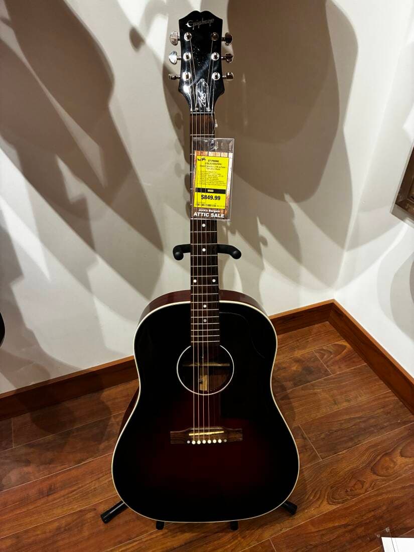 EPI SLASH J-45 O/F-VERMILLION BURST