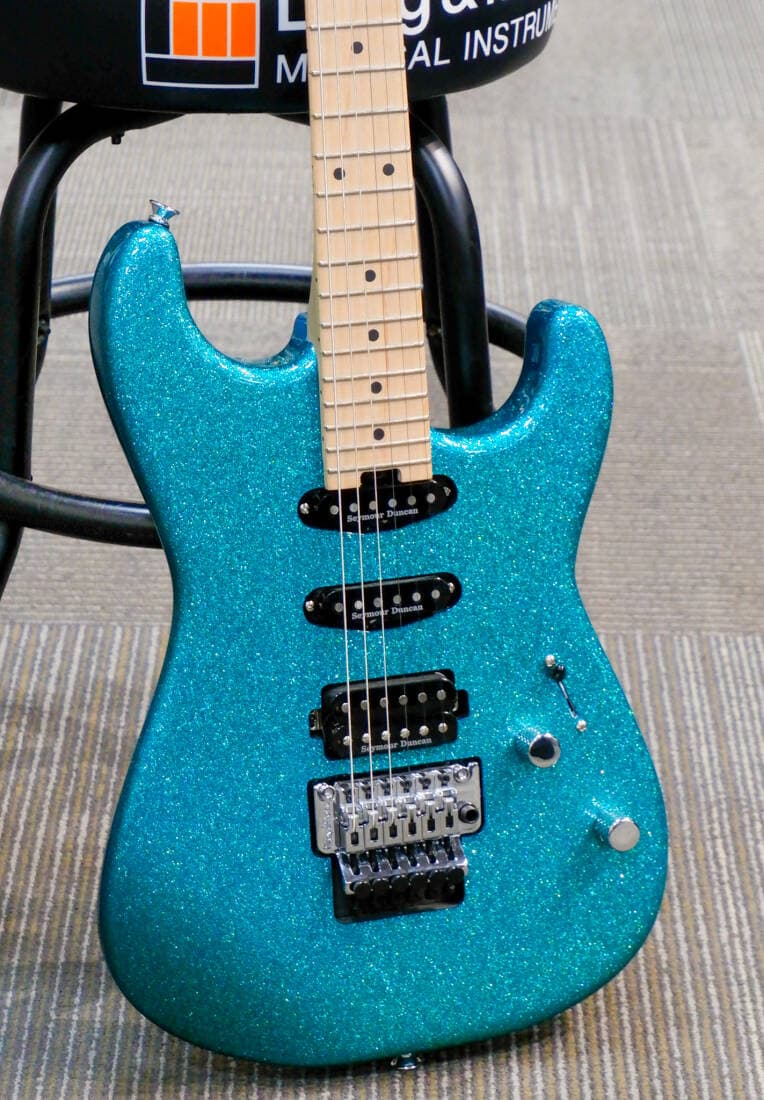 Charvel Guitars - Pro-Mod San Dimas Style 1 HSS FR M, Maple Fingerboard - Aqua Flake