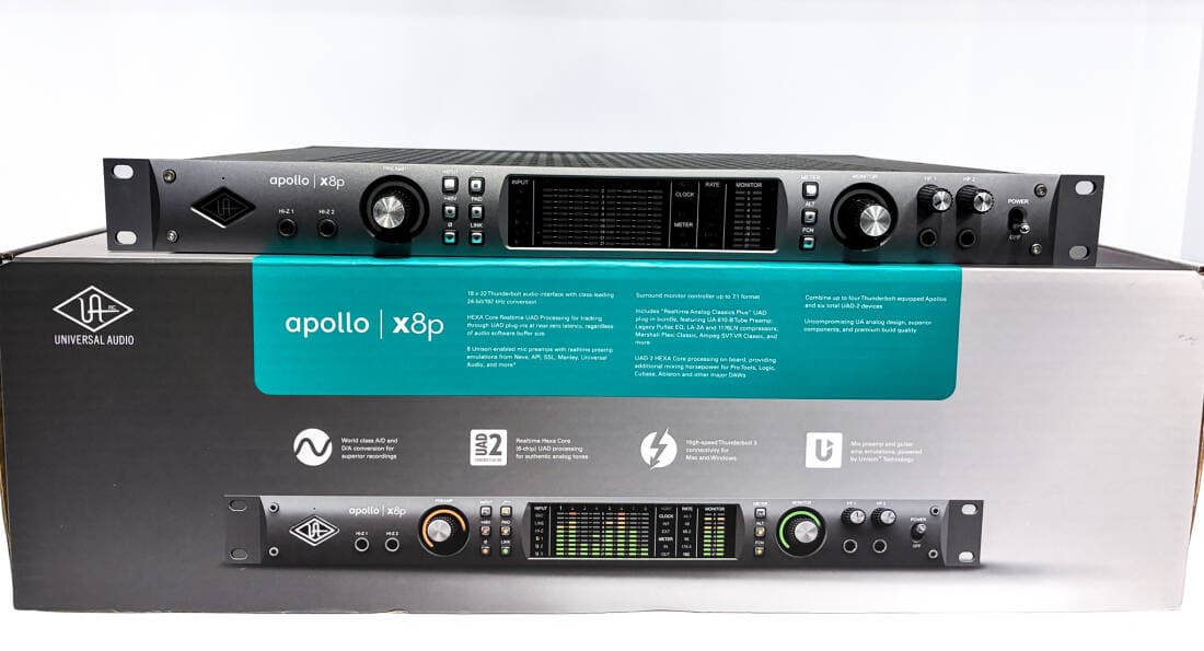 Universal Audio - Apollo x8p Rack-Mountable Thunderbolt 3 Audio Interface with Realtime UAD Processing