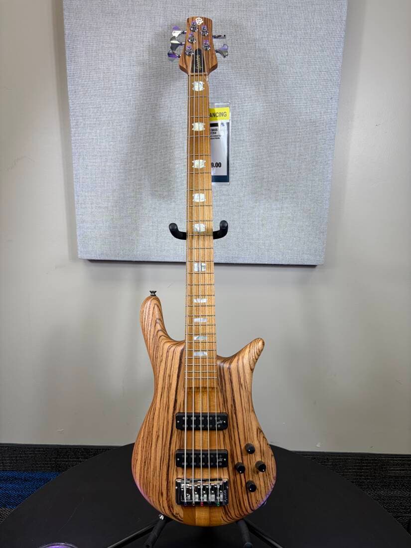 Spector Bass - Euro 5 RST Zebrawood Limited Edition Bass Guitar - Natural Matte