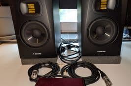 Adam T5V studio monitors and Focusride Audio Interface