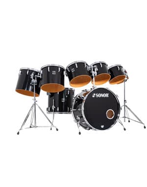 Sonor Phonic 1875-1975 Centennial Badge 24" Drum Kit, Black