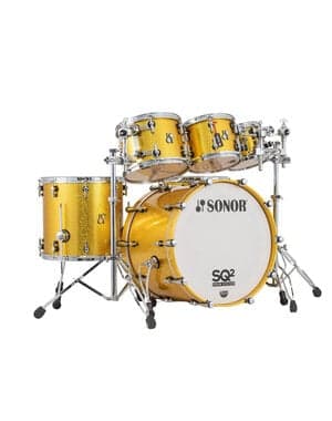 Sonor SQ2 22" Birch Drum Kit, Gold Sparkle High Gloss