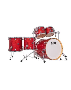 Natal Originals 22" Maple Drum Kit, Red Sparkle