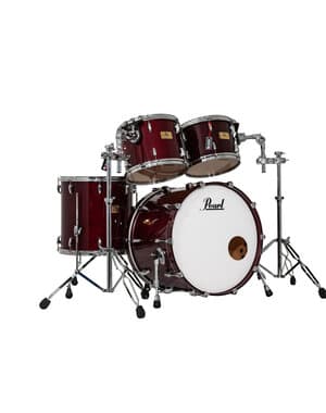Pearl Masters Custom 22" Drum Kit, Deep Red Wine