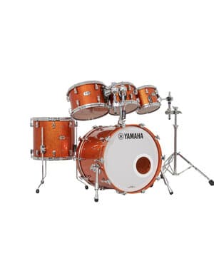 Yamaha Absolute Hybrid Maple 20" Drum Kit, Orange Sparkle