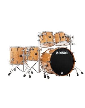 Sonor Delite 22" Drum Kit, Natural Birds Eye Maple